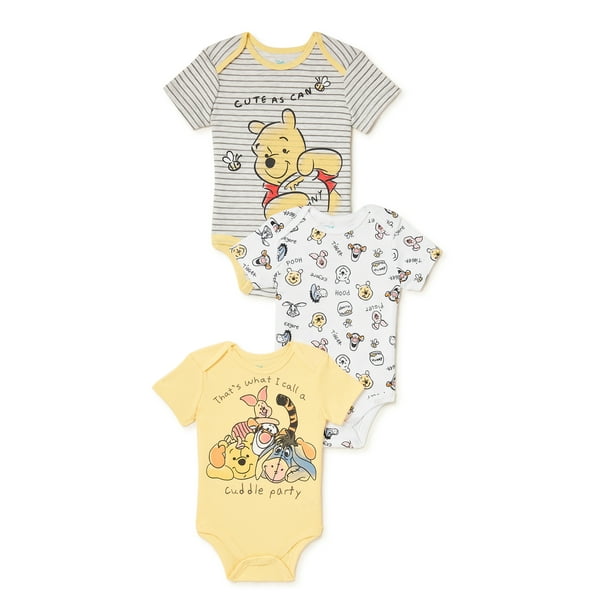 Disney Baby Unisex Winnie the Pooh Bodysuits 3 Pack BNWT